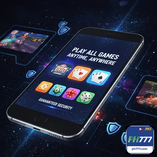 User enjoying the ph777 mobile casino app on a smartphone - ph777